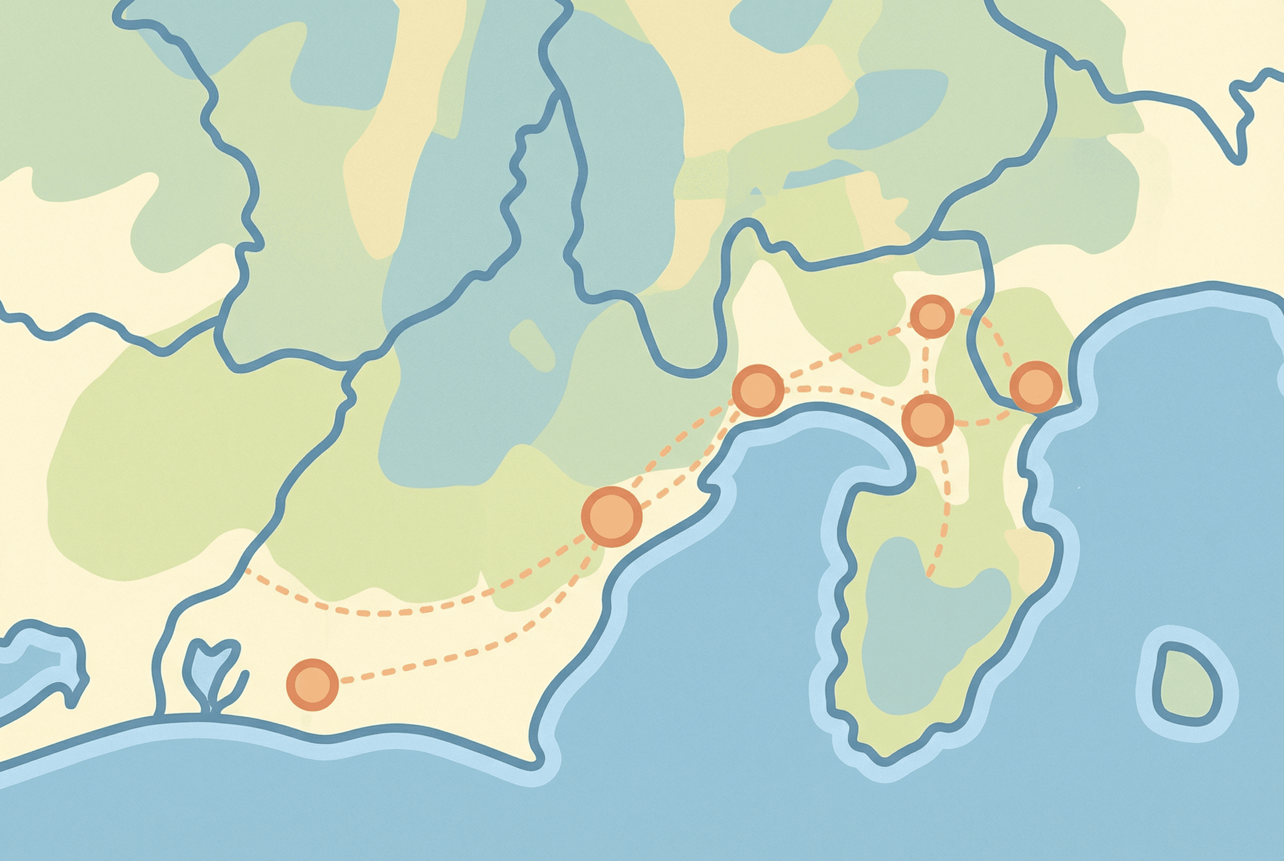 静岡県東部・中部の簡易マップ。対応エリアがオレンジで色分けされ、富士市森島に拠点のピンが立っている。
